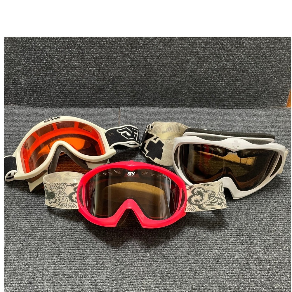 Spy Optic Gordini Snow Goggles Bundle 3 Pairs Ski Snowboard Pink White Unisex